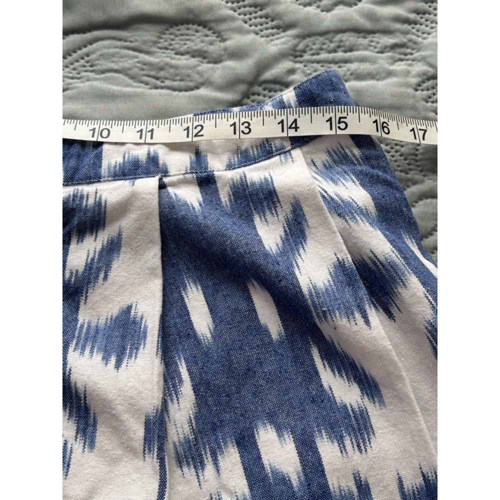 Vineyard Vines Ikat Print Pleated Skirt Blue White Size 8 NWOT - Picture 9 of 10